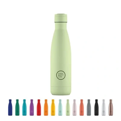 Afbeelding van Cool Bottles Stainless Steel Water Bottle 500 ml Pastel Green 26,5 x 7 cm Luchtdichte thermosfles Koude dranken 36 H en Warme 18 Triple Technologie BPA Vrij