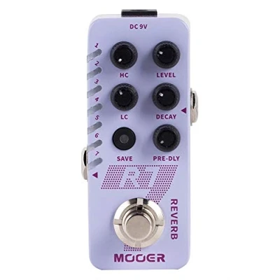 Afbeelding van Mooer R7 reverb compact effectpedaal met 7 soorten