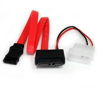 Afbeelding van StarTech.com 30 cm Slimline SATA naar Adapter met LP4 Voedingskabel
