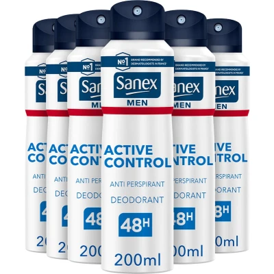 Afbeelding van 6x Sanex Deodorant Spray Men Active Control 200 ml