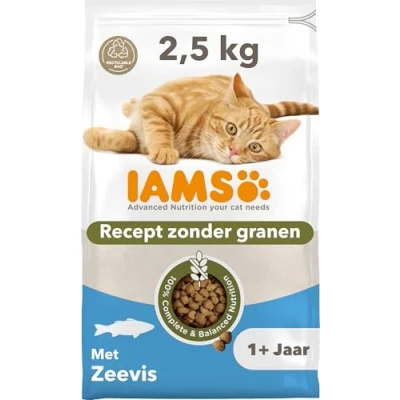 Afbeelding van 2.5kg IAMS Advanced Nutrition Graanvrij met zeevis droogvoer voor katten
