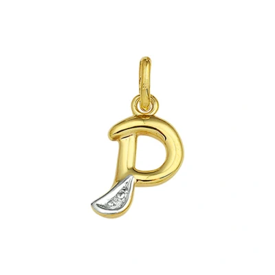 Afbeelding van Trendjuwelier huiscollectie Bedel Letter P Diamant 0.005 Ct. Goud