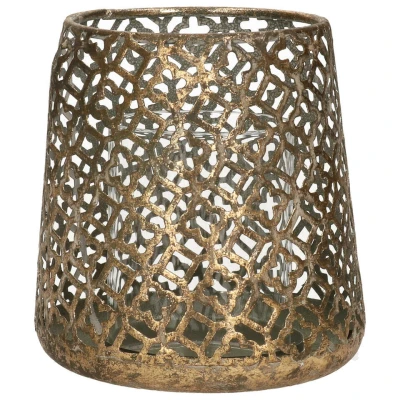 Afbeelding van Countryfield Luxe theelichthouder metaal brons D12 x H13 cm