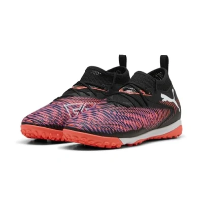 Afbeelding van Puma Future 8 Match Unisex Voetbalschoenen met kunststof noppen voor kinderen, Maat: 36, Black/white/glowing red Textiel/ synthetisch