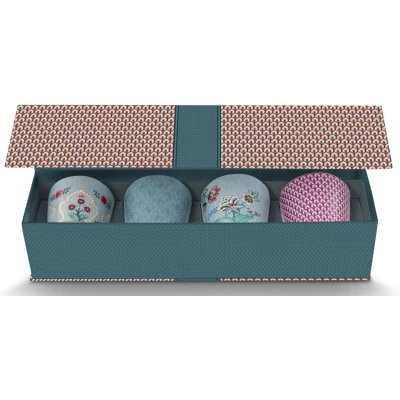 Afbeelding van Mok Giftset Pip Studio Oriental Flower Festival Blue 230 ml (Set van 4)