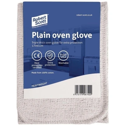 Afbeelding van Dubbele ovenhandschoen katoen 90cm