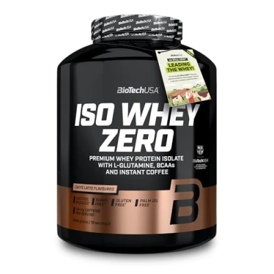 Afbeelding van BioTechUSA Iso Whey Zero Premium Protein Isolate Grass Fed Enzyme Free Sugar and Gluten free, 1816 g, Caffé Latte