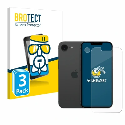 Afbeelding van BROTECT Screenprotector voor Apple iPhone 16e (Voor+Camera) Folie Beschermfolie Beschermglas transparant (3 Stuks)