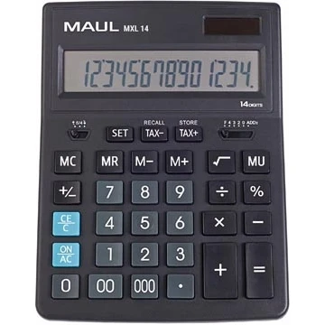 Afbeelding van MAUL bureaurekenmachine MXL 14, zwart