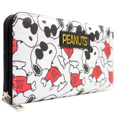 Afbeelding van Peanuts Snoopy Joe Cool Charlie Brown Portemonnee/Beurs Clutch Muntenvak &amp; Kaarthouder, Wit