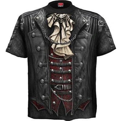 Afbeelding van Spiral Goth Wrap Allover T Shirt Zwart, 3XL