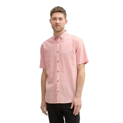 Afbeelding van TOM Tailor Printed Overhemd, Heren, Maat: XL, Coral dot design