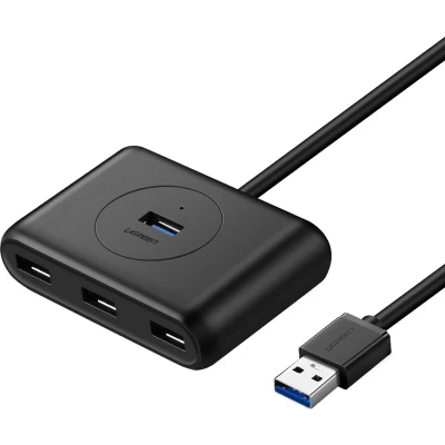 Afbeelding van UGREEN USB Hub 3.0 met 4 poorten 3 voor en 1 poort bovenop