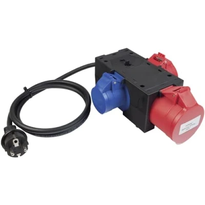 Afbeelding van Benning meetadapter randaarde stekker cee cara koppeling rood blauw 044147