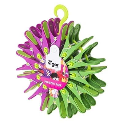 Afbeelding van VIGAR Flower Power Wasknijpers, set van 24