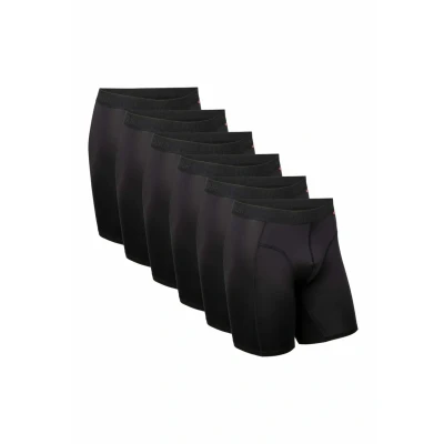 Afbeelding van DANISH ENDURANCE Sportboxershorts voor heren, set van 6, sport en functioneel ondergoed, sportonderbroeken mannen, sneldrogend, elastisch, ademend, Zwart pak 6 extra lang, XXL