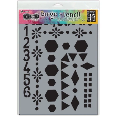 Afbeelding van Ranger Dylusions Stencils Number frame Large DYS78036 Dyan Reaveley (09 21)