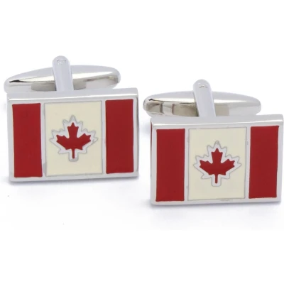 Afbeelding van Manchetknopen Canadese Vlag Canada Rood Wit