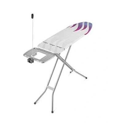 Afbeelding van Vileda Total Reflect M Plus Strijkplank, strijkplank voor stoomstrijkstation, strijkoppervlak 120 x 38 cm, in hoogte verstelbaar 75 96 grijs, eco verpakking
