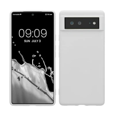 Afbeelding van kwmobile telefoonhoesje geschikt voor Google Pixel 6 Hoesje smartphone Back cover in mat wit