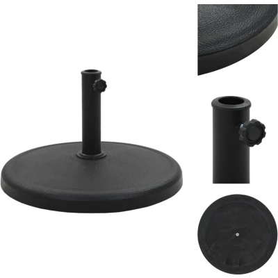 Afbeelding van Parasolvoet rond 19 kg polyresin zwart