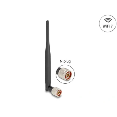 Afbeelding van Delock WiFi 7 Antenne N Stecker 2 3 dBi 20,6 cm omnidirektional mit