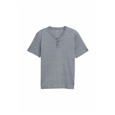 Afbeelding van TOM Tailor Henley Tshirt basic, Heren, Maat: XXL, Navy white fine stripe