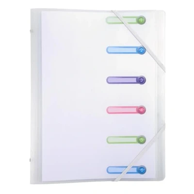 Afbeelding van Sorteermap Chromaline PP met 3 klep en 6 vak A4 Exacompta