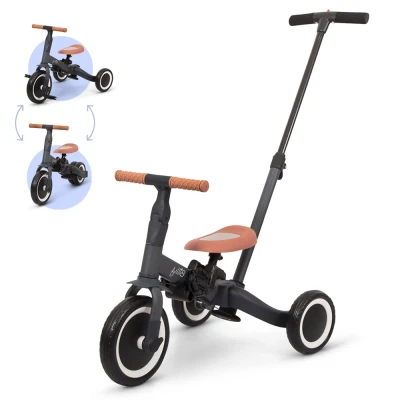 Afbeelding van Baninni Driewieler Gio 4 in 1 Gray Met Duwstang