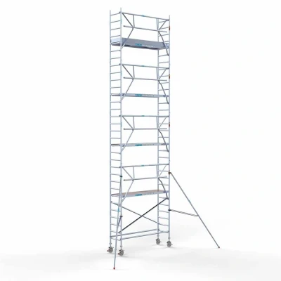 Afbeelding van Gevelvrije rolsteiger 0.75x2.50x10.20m werkhoogte &quot;houten platformen&quot;