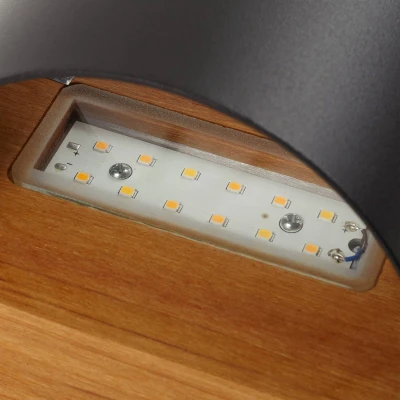 Afbeelding van Lindby LED buiten wandlamp Lenore, zwart, metaal, 13,5cm