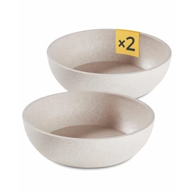 Afbeelding van PiuPet® Voerbak I 2 x 1L Vaatwasserbestendig Beige 21,5cm diameter Hondenbak grote honden Waterbak voor hond