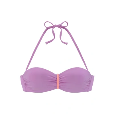 Afbeelding van VENICE BEACH Bikinitop lichtlila / zalm roze