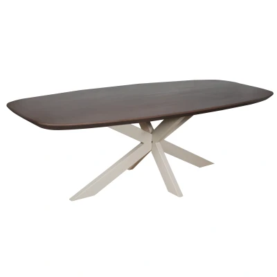 Afbeelding van Starfurn Eettafel Madison 200 cm Deens Ovaal walnoot/zand Hout