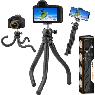 Afbeelding van Studio ME Octopus Tripod Smartphone XL Camera Statief 32.5 cm Telefoon Flexibel Telefoonhouder
