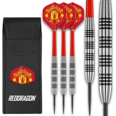 Afbeelding van FOCO Officieel gelicenseerde Manchester United FC vluchten met Red Dragon 24 Gram Tungsten dartset