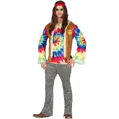 Afbeelding van Fiestas Guirca Kostuum Striped Hippie maat L (52 54)
