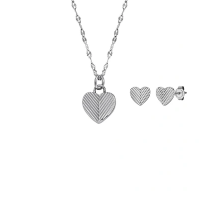 Afbeelding van Fossil Harlow SET Oorbellen silvercoloured, Dames, Maat: One Size, Silver coloured