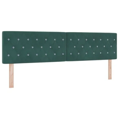 Afbeelding van vidaXL Hoofdbord Kristal Knop Tufted Donkergroen 180 cm Velours