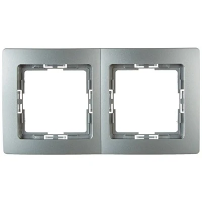 Afbeelding van Kopp 402520010 Frame Profi Pack afdekframe 2 voudig, zilver, 5 x