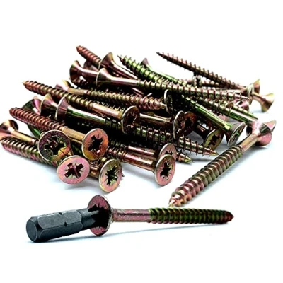 Afbeelding van DOJA Barcelona Houtvertragende schroeven met Philips punt 50 Houtschroeven 6 x 100mm + 1 PZ2 Bit Verzonken kop Schroevenset