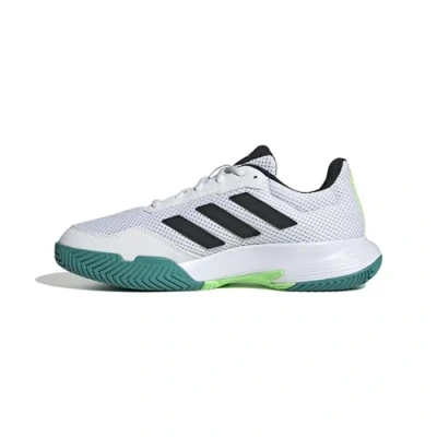Afbeelding van adidas Unisex Court spec 2 tennisschoenen, Ftwr White/core Black/Pure Teal, 7 UK, White Core Zwart Pure 40 2/3 EU