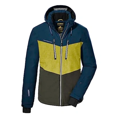 Afbeelding van killtec Heren SKI jack/functioneel jack met afritsbare capuchon en sneeuwvanger KSW 45 MN JCKT, dark petrol, S, 38699 000