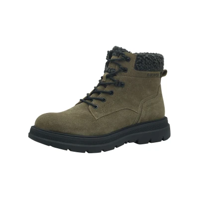 Afbeelding van s.Oliver Veterboots, Heren, Maat: 40, Khaki Leer en textiel