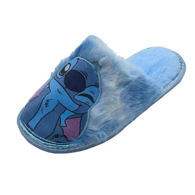 Afbeelding van Disney Lilo &amp; Stitch Meisjes Mule Easy Slip On Slippers, Blauw, maat 12 6, 36 EU