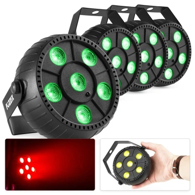 Afbeelding van BeamZ set van 4 PLP10 RGB LED PARS met ingebouwde accu en 6x 2W LED&#039;s
