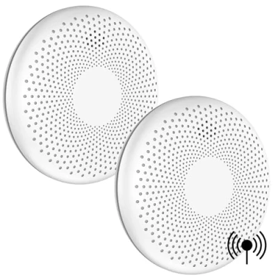 Afbeelding van Aroha Link Combimelder 10 jaar batterij Koppelbare rookmelder &amp; koolmonoxidemelder Draadloos gekoppelde brandmelder CO melder 2 stuks