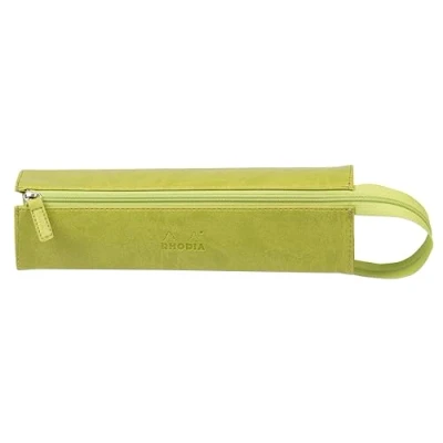 Afbeelding van RHODIA 319016C Rhodiarama Anis Pennenetui, 23 x 5 cm, platte opening voor gebruik als pennenhouder, kunstleer, het opbergen van pennen, viltstiften, kleine accessoires