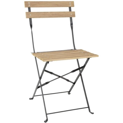 Afbeelding van Bolero Perth Pavement Style Klapstoelen met Houteffect (pak van 2) FU539