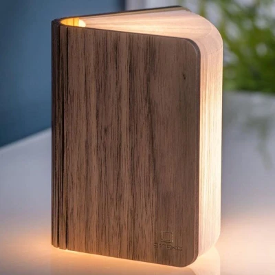 Afbeelding van Gingko Mini Smart Booklight Lamp Oplaadbaar Walnoot
